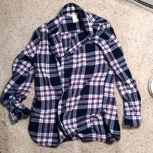 H&M Blue Pink Plaid